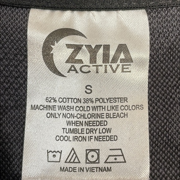 NWOT ZYIA Active Charcoal Camo Pivot Hoodie Full Zip Hooded Sweatshirt Jacket S - Picture 11 of 16